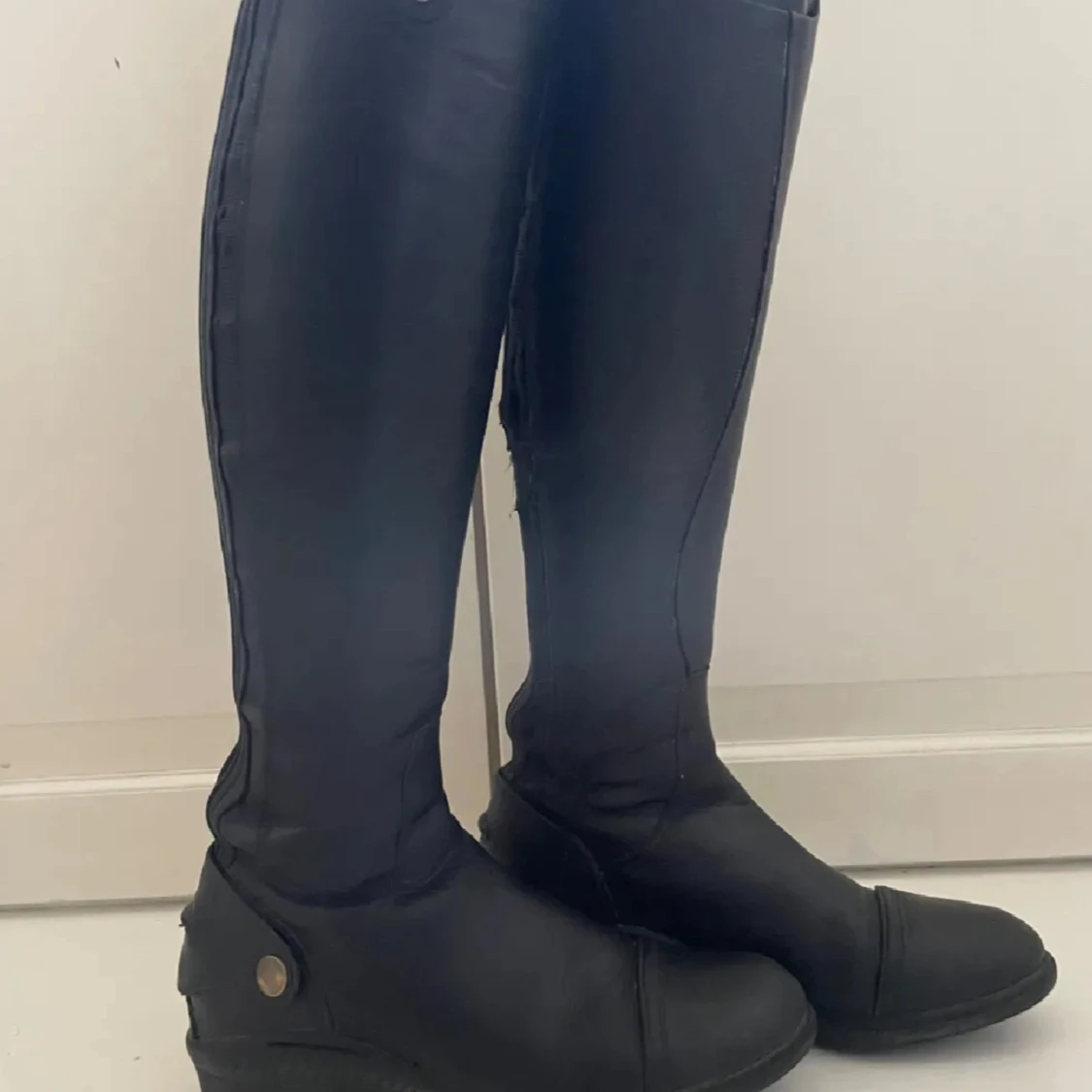 Läderridstövlar 