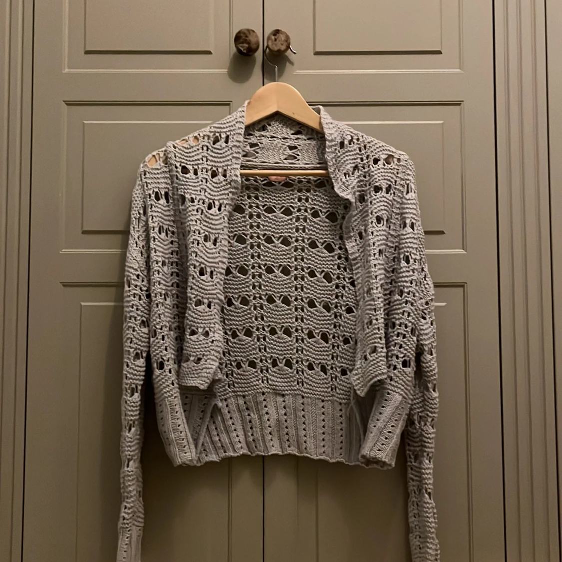 RABALDER blå/grå stickad kofta