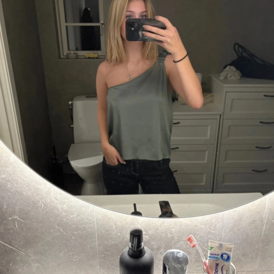  one shoulder topp - 1