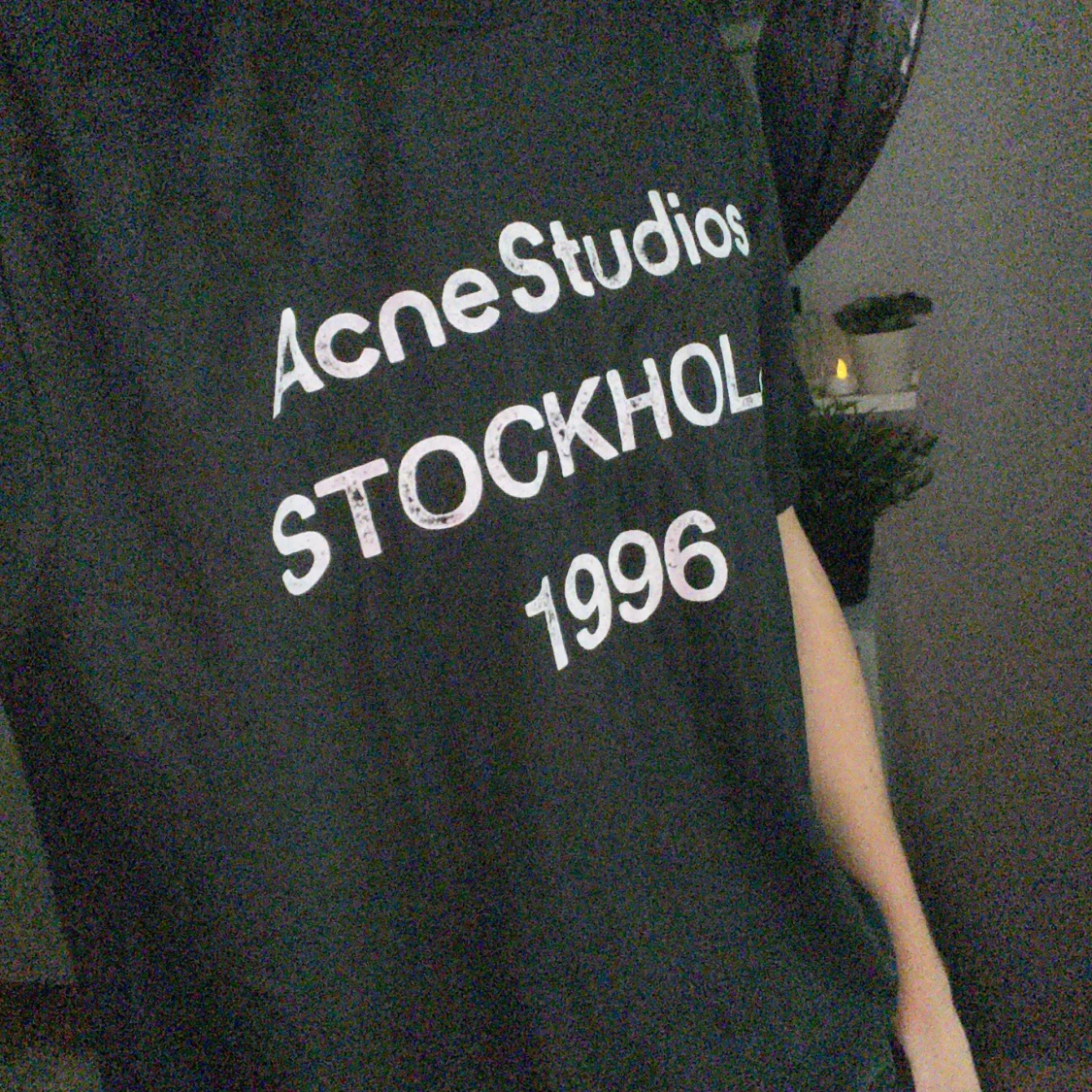 Svart Acne Studios t-shirt med tryck - 1