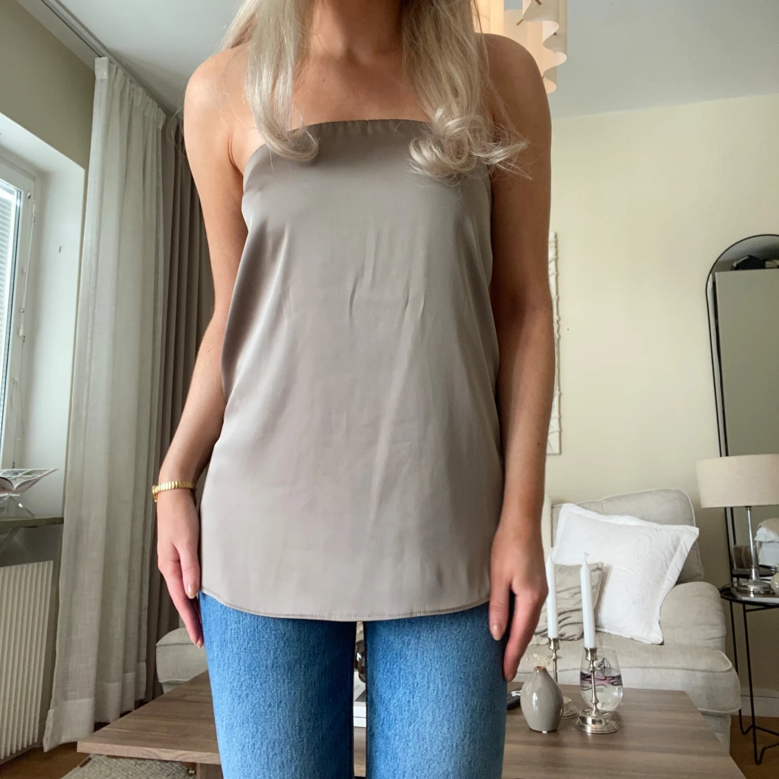 Superfin satin topp - 1