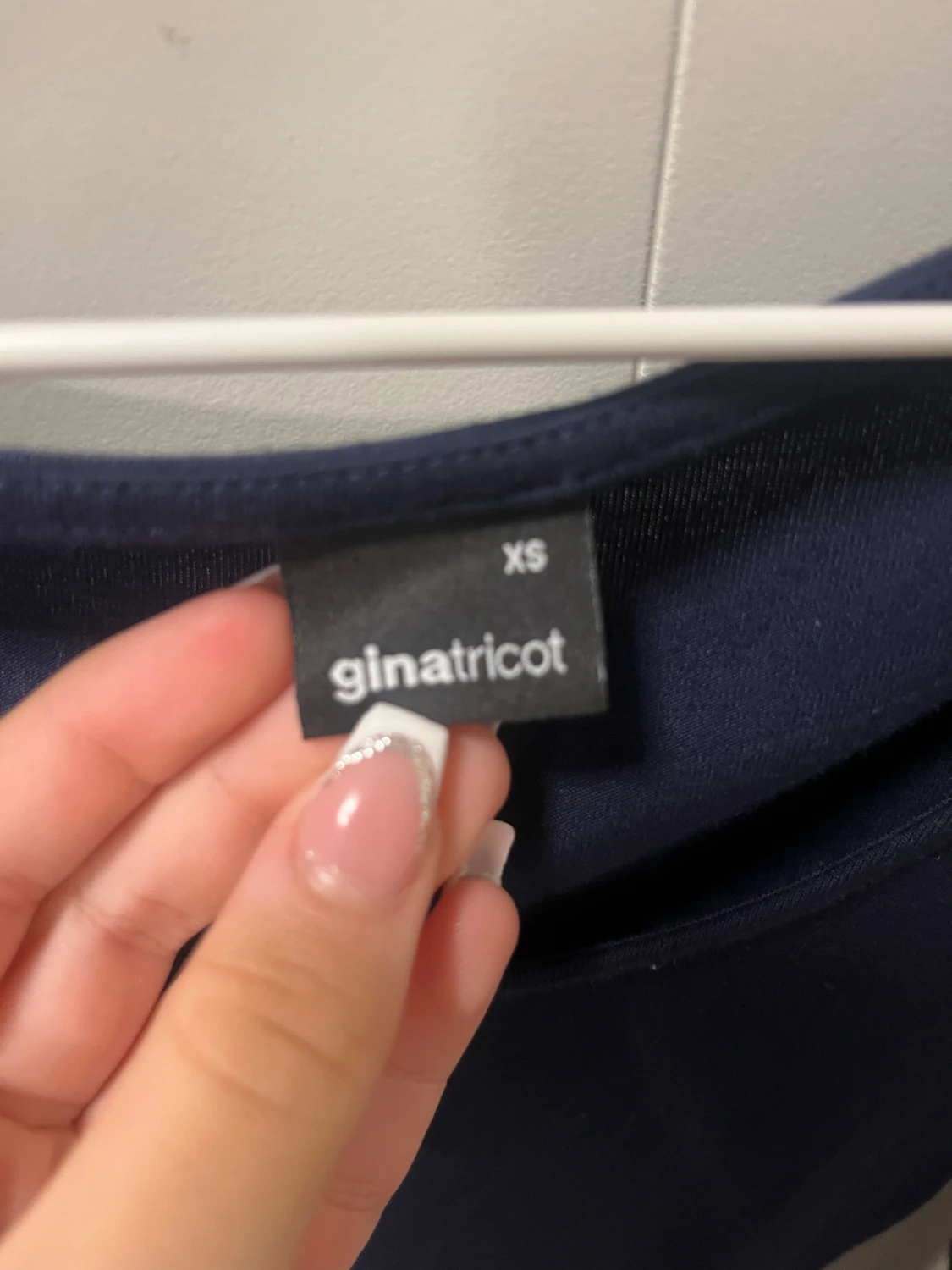 Mörkblå långärmad topp Gina Tricot XS - 3