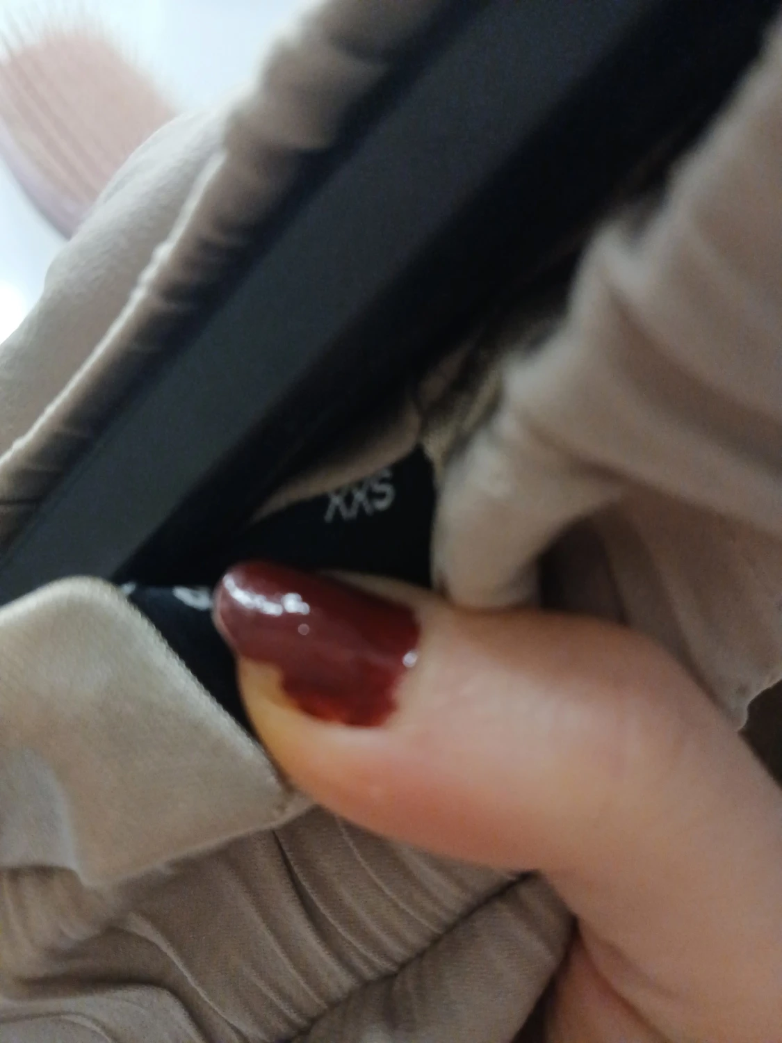 Beige långkjol med volanger XXS - 1