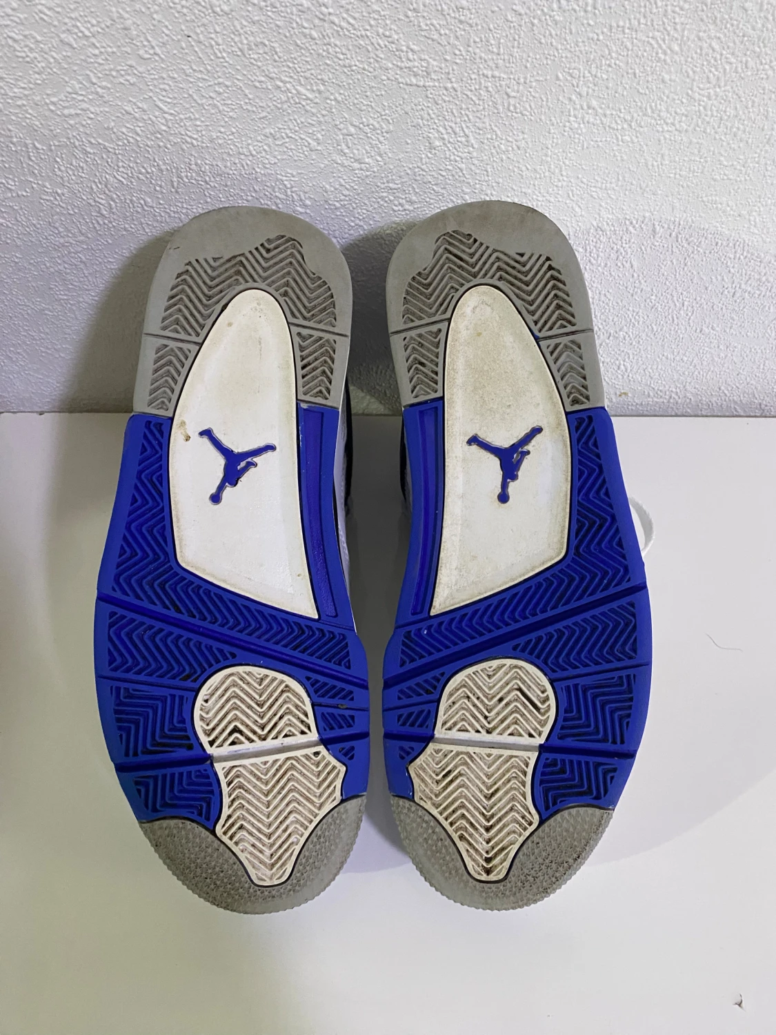 Nike Air Jordan 4 Retro blå/vit - 3