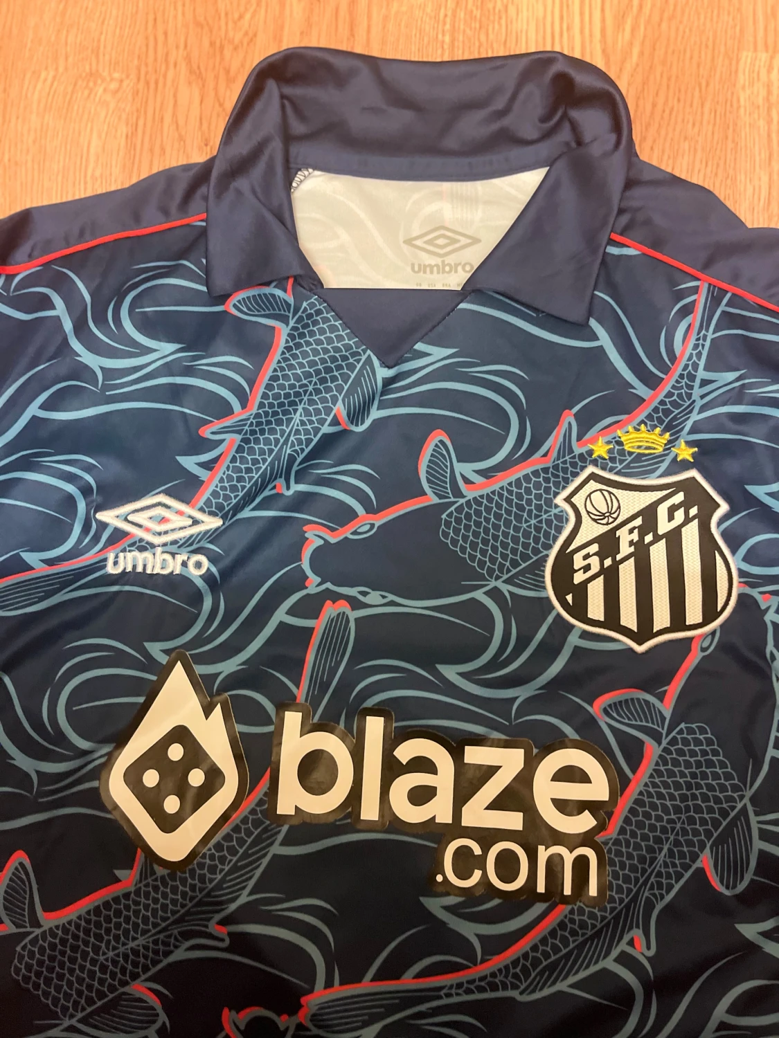Santos FC x Umbro fiskmönstrad fotbollströja - 2