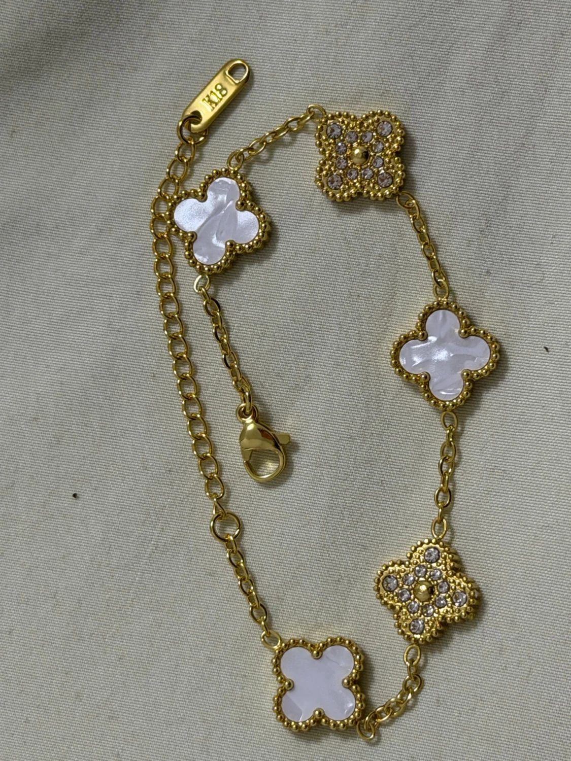 18 k Guldpläterad armband 