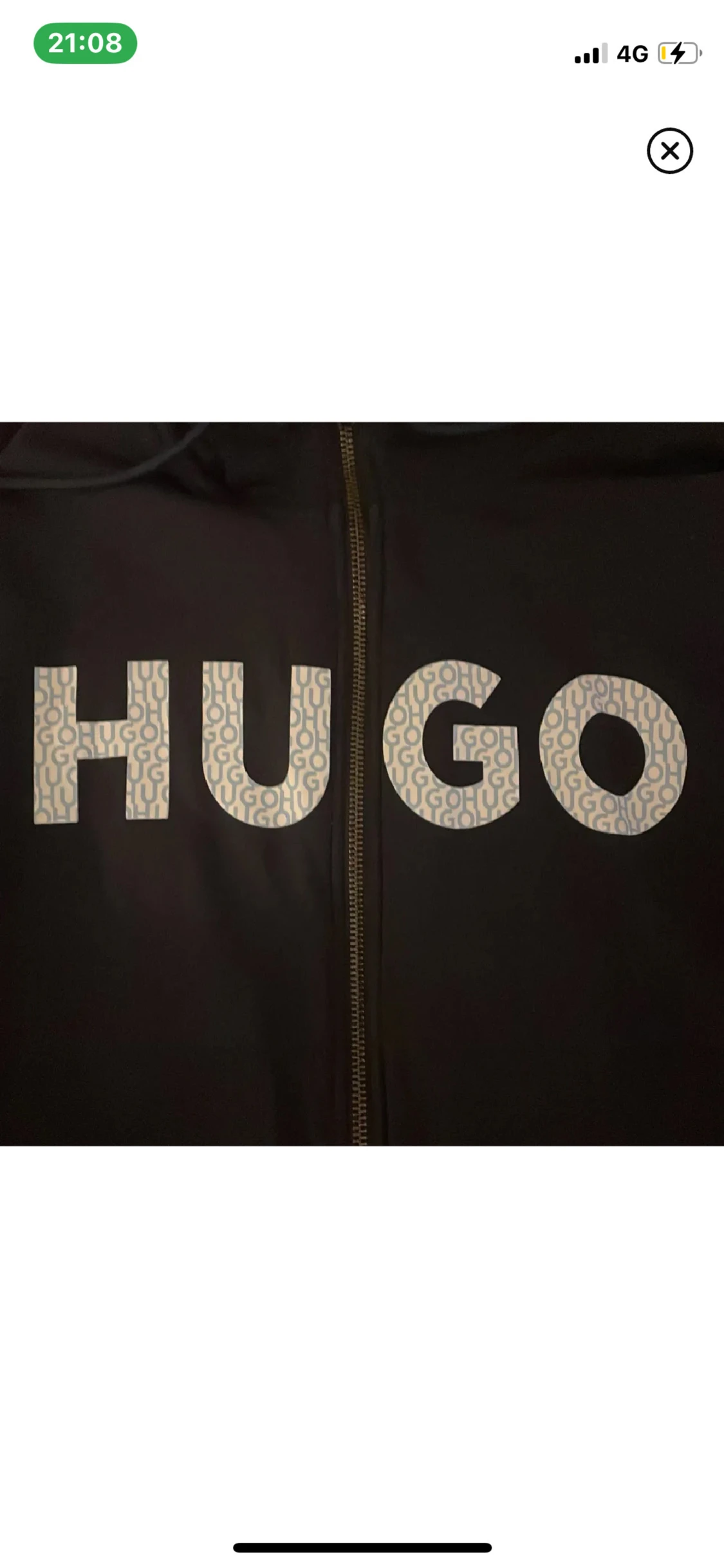 Svart hoodie från Hugo med tryck - 4