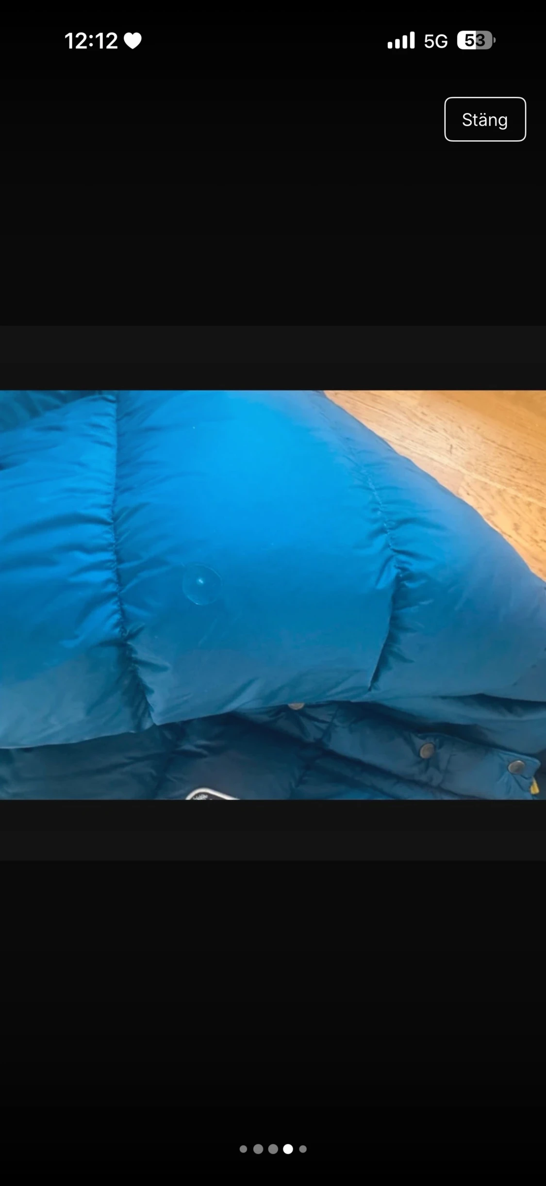 Blå dunjacka från Fjällräven med huva - 6