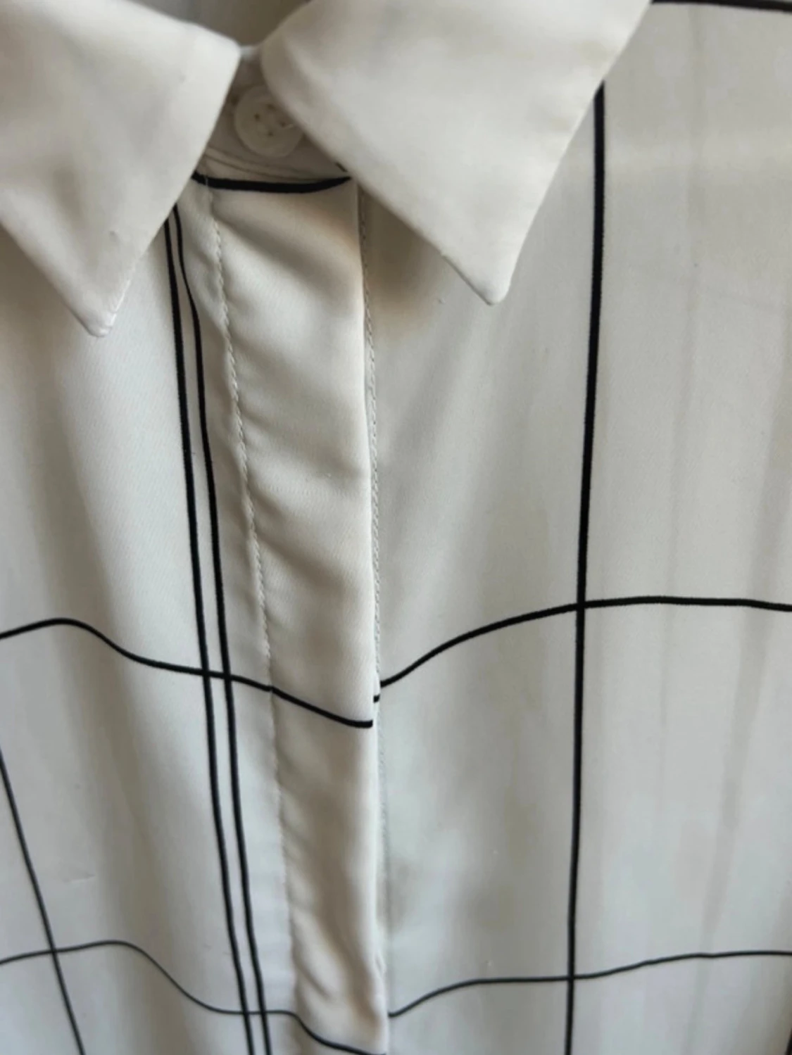 Vit rutig skjorta från H&M - 3