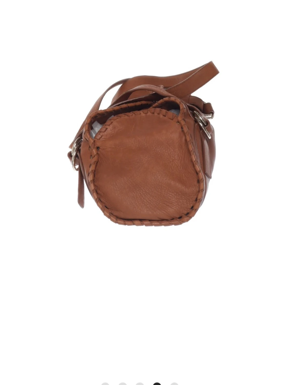 Brun skinnaxelväska Adax & Scotty - 3