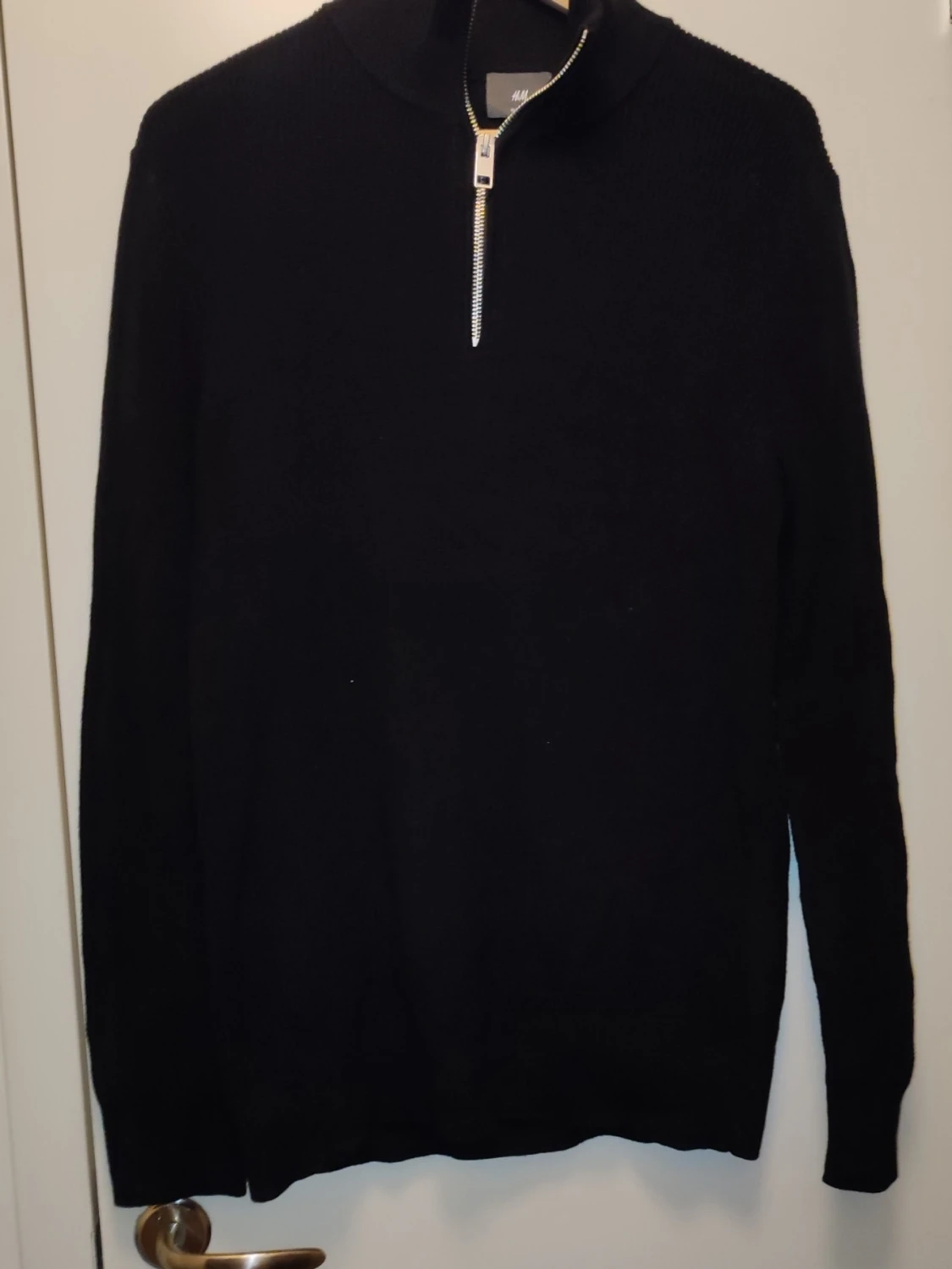 Svart half zip tröja H&M