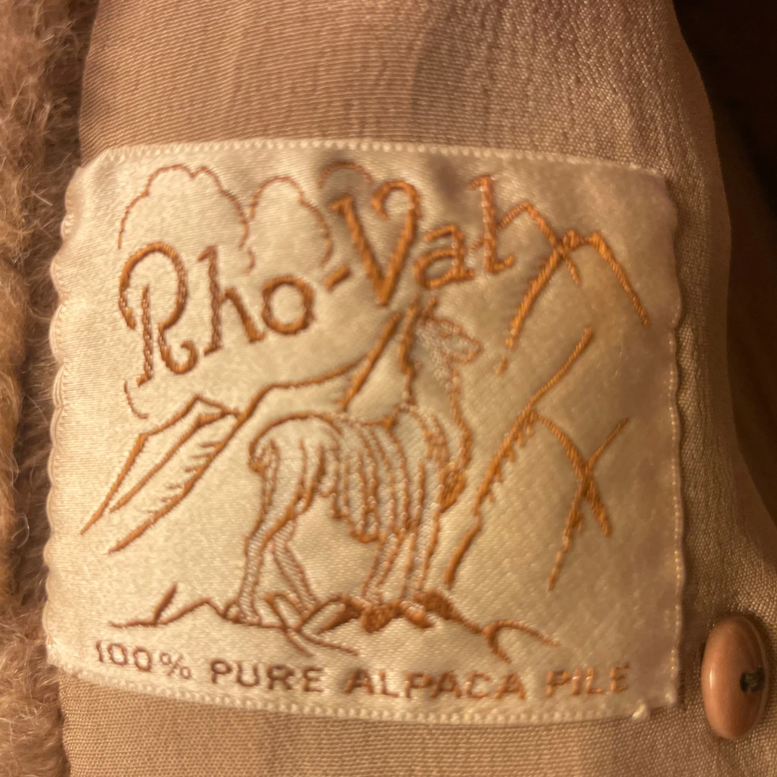 Brun teddykappa i ren alpackaull från Rho-Val - 2