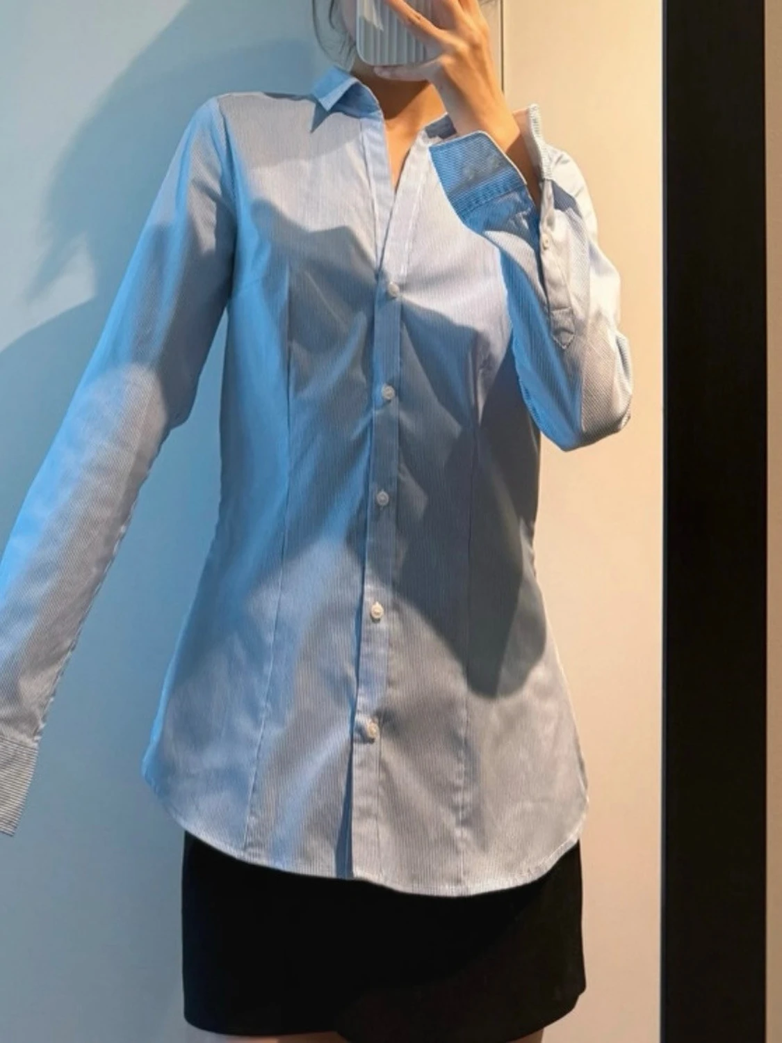 Ljusblå skjorta, strl S