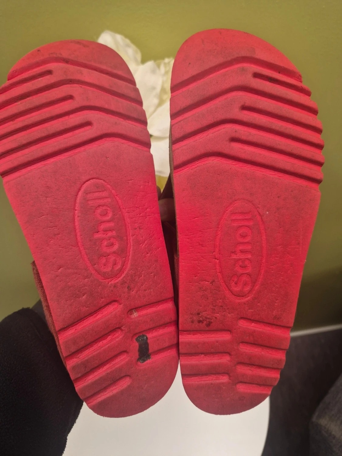 Röda läder sandaler från Scholl, 38 - 5