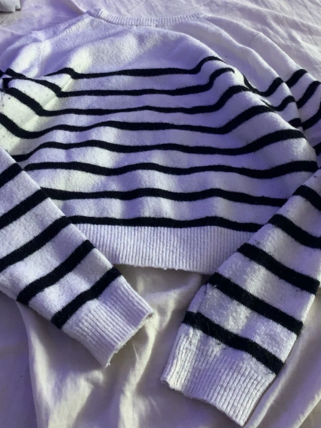  randig stickad tröja - 1