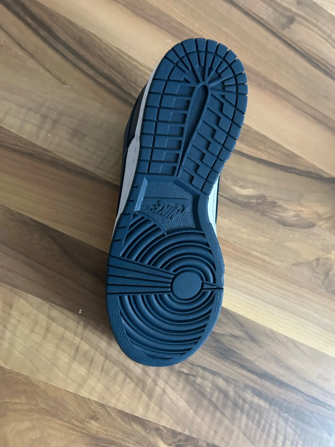 Nike Dunk Low vit/marinblå - 2