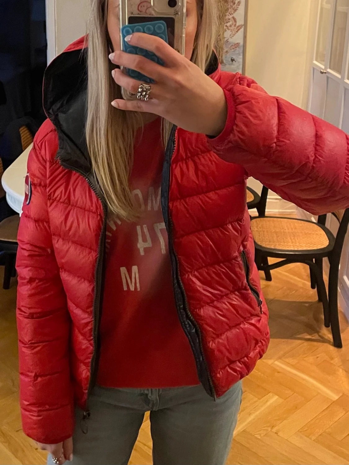 Röd colmar jacka  - 1