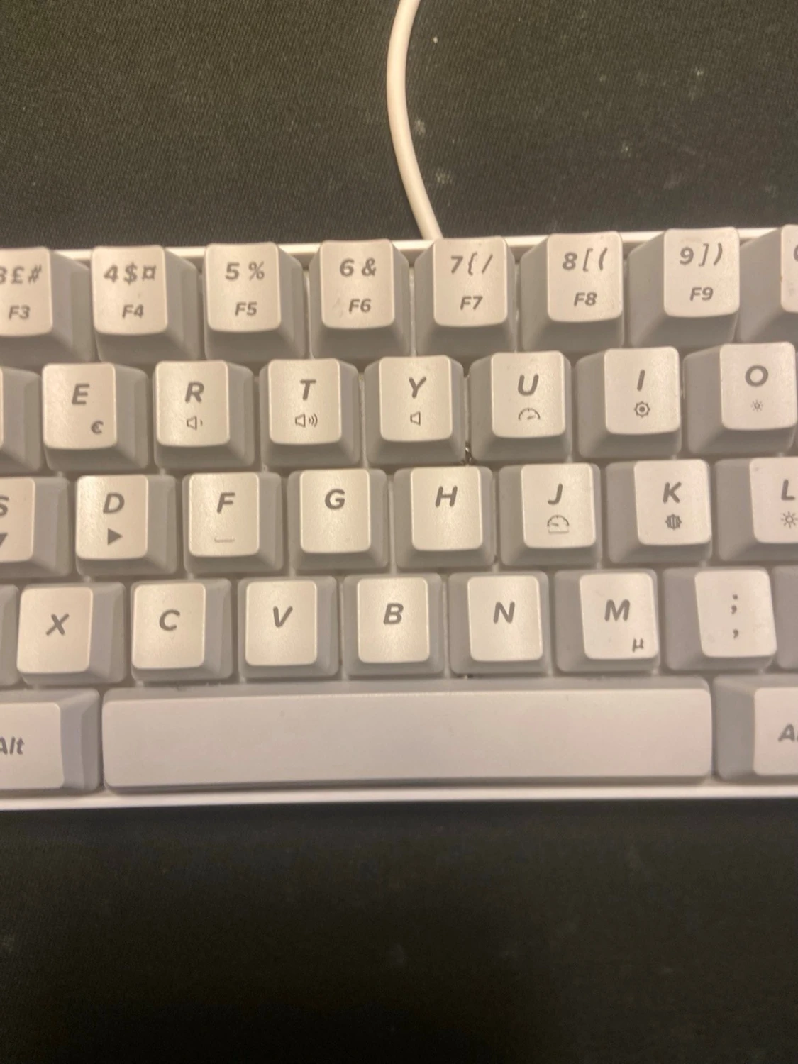 Kompakt vit mekanisk tangentbord - 2