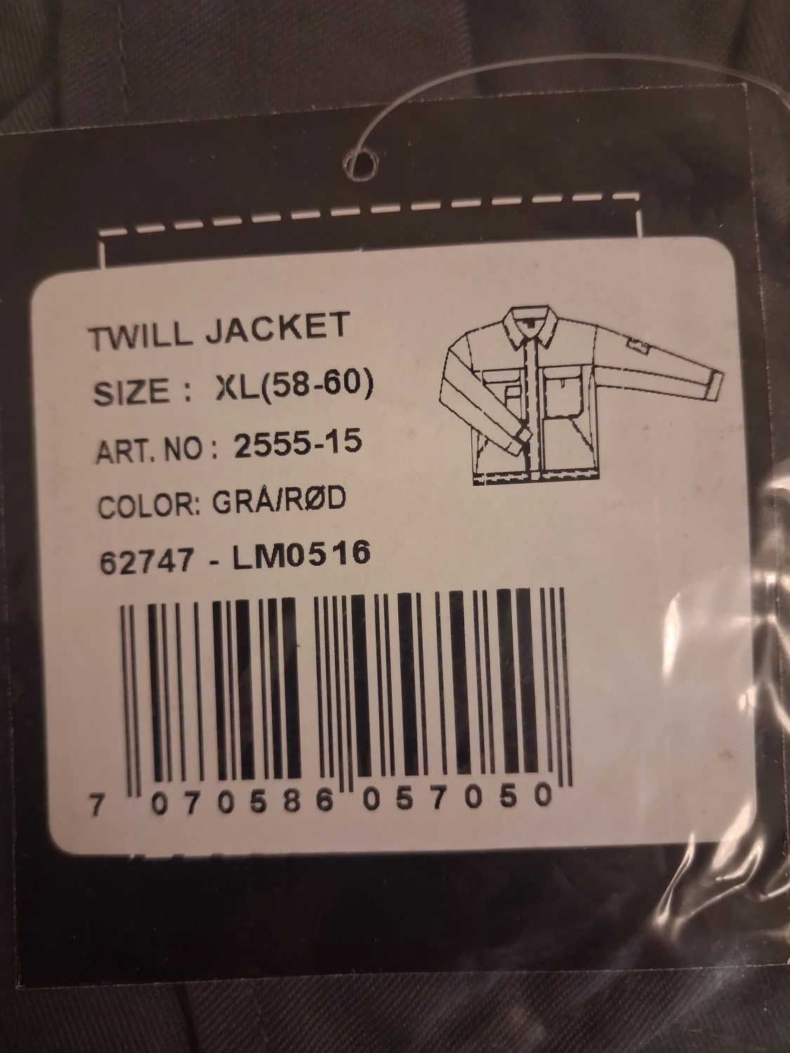 Grå och röd twilljacka från Univern - 4