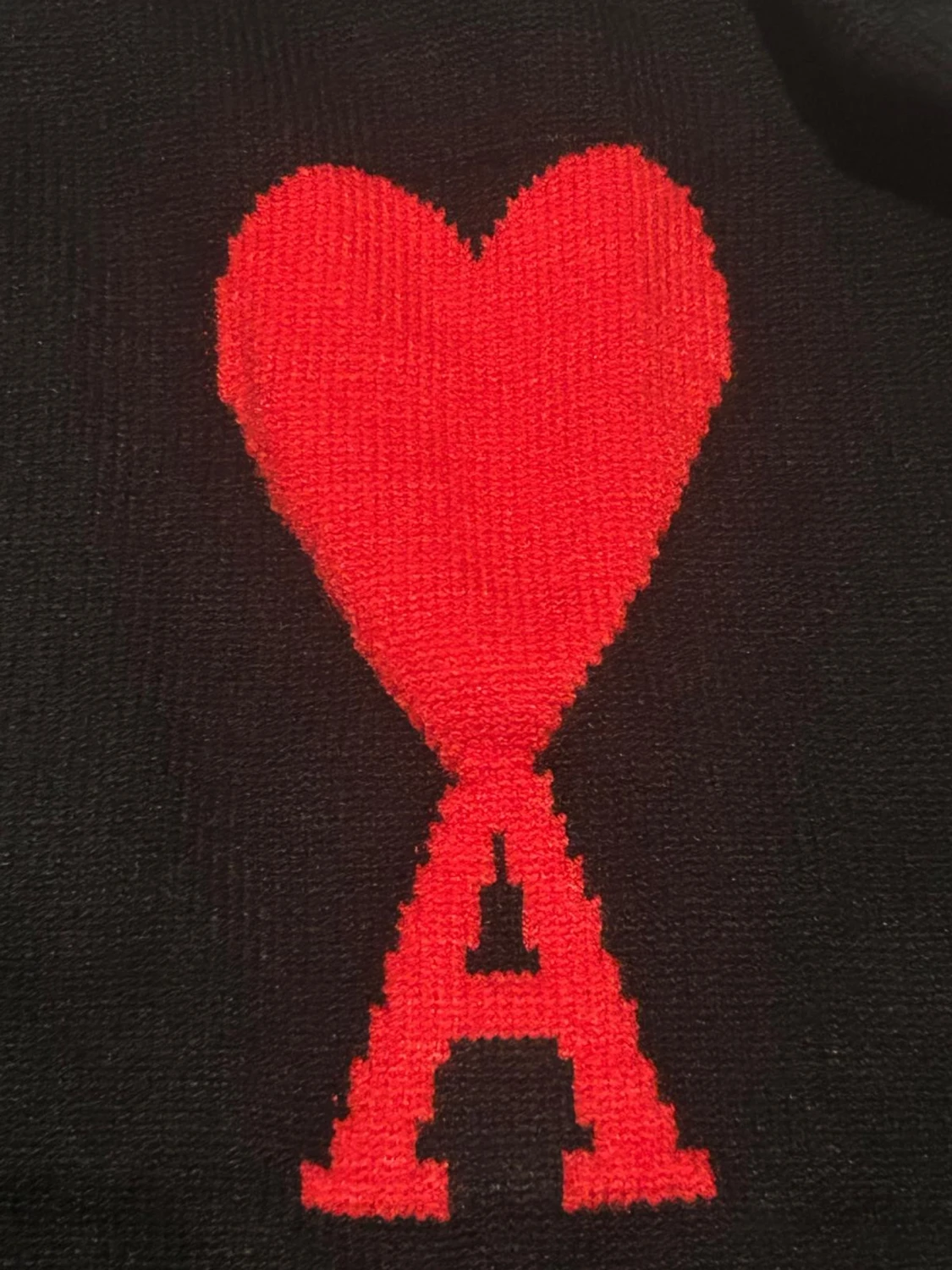 Svart stickad tröja från Ami Paris  - 3