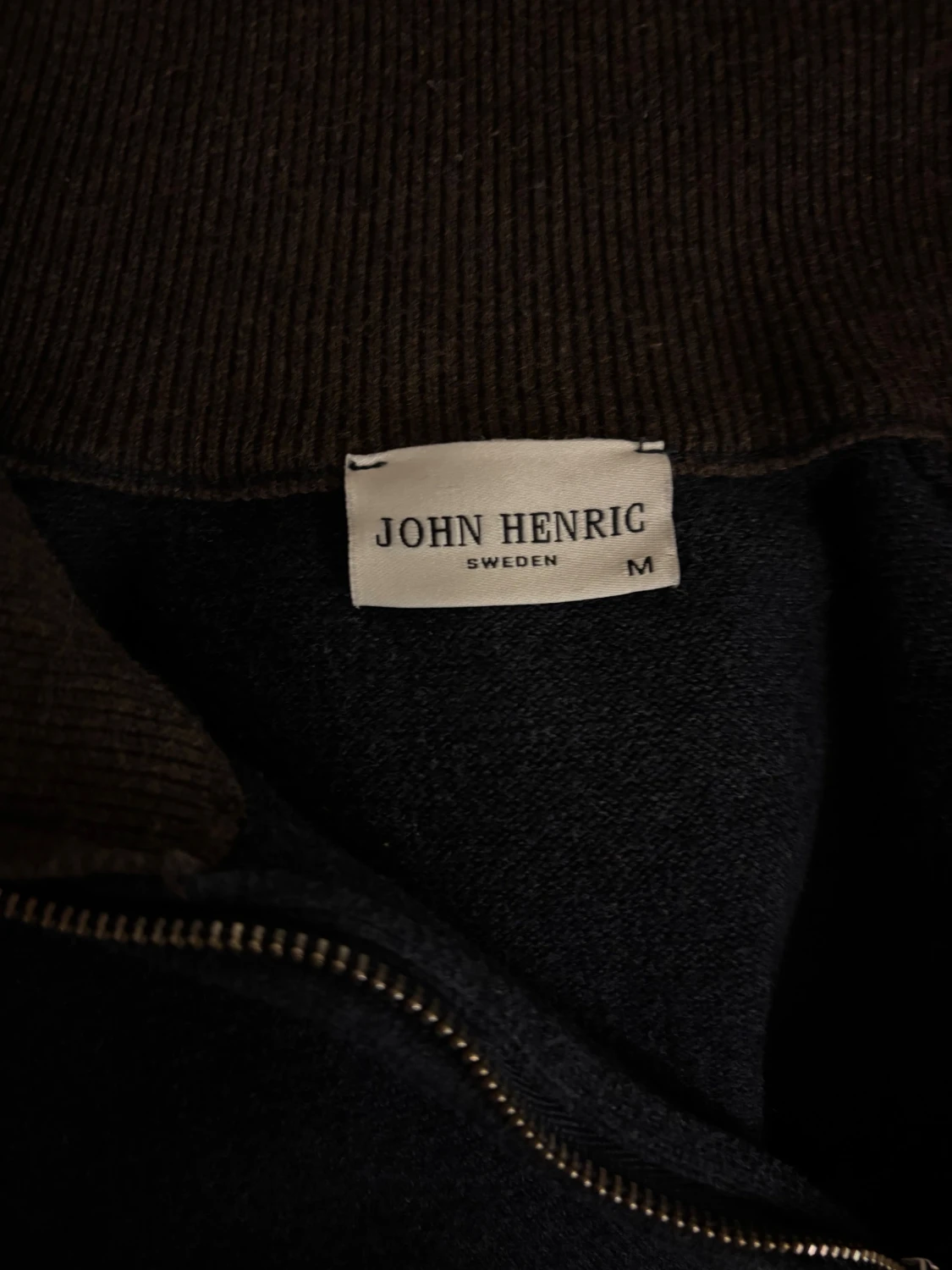Mörkblå half zip tröja John Henric - 2