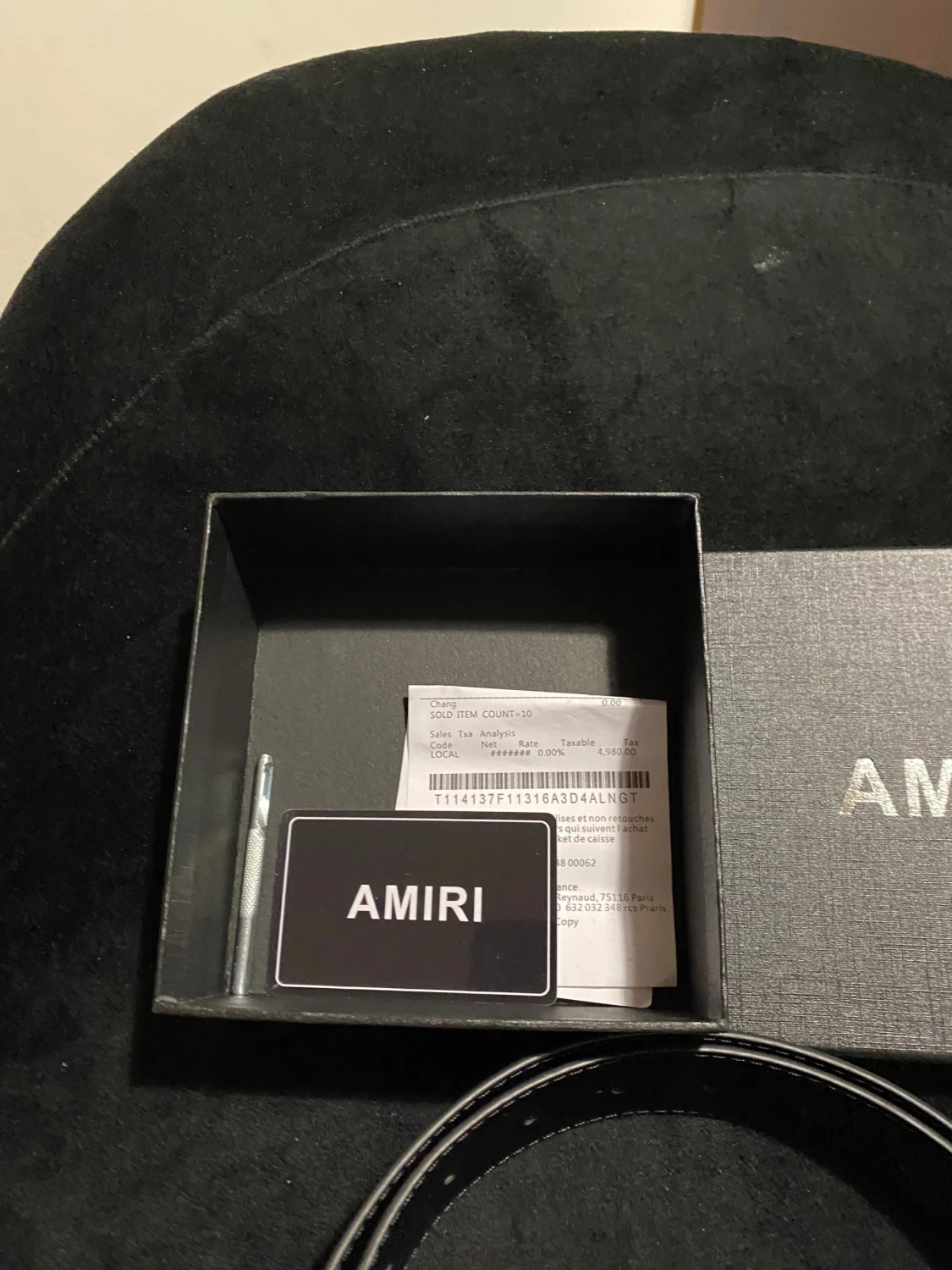 Svart skärp från Amiri med metallspänne - 2