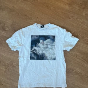 Oil Painting T-shirt - Vit t-shirt från Revenge med stort konstnärligt tryck av en ängel på framsidan och stor Revenge-logga i svart och grått på ryggen. Klassisk passform och rund hals. Perfekt för dig som gillar streetwear med unik vibe.
