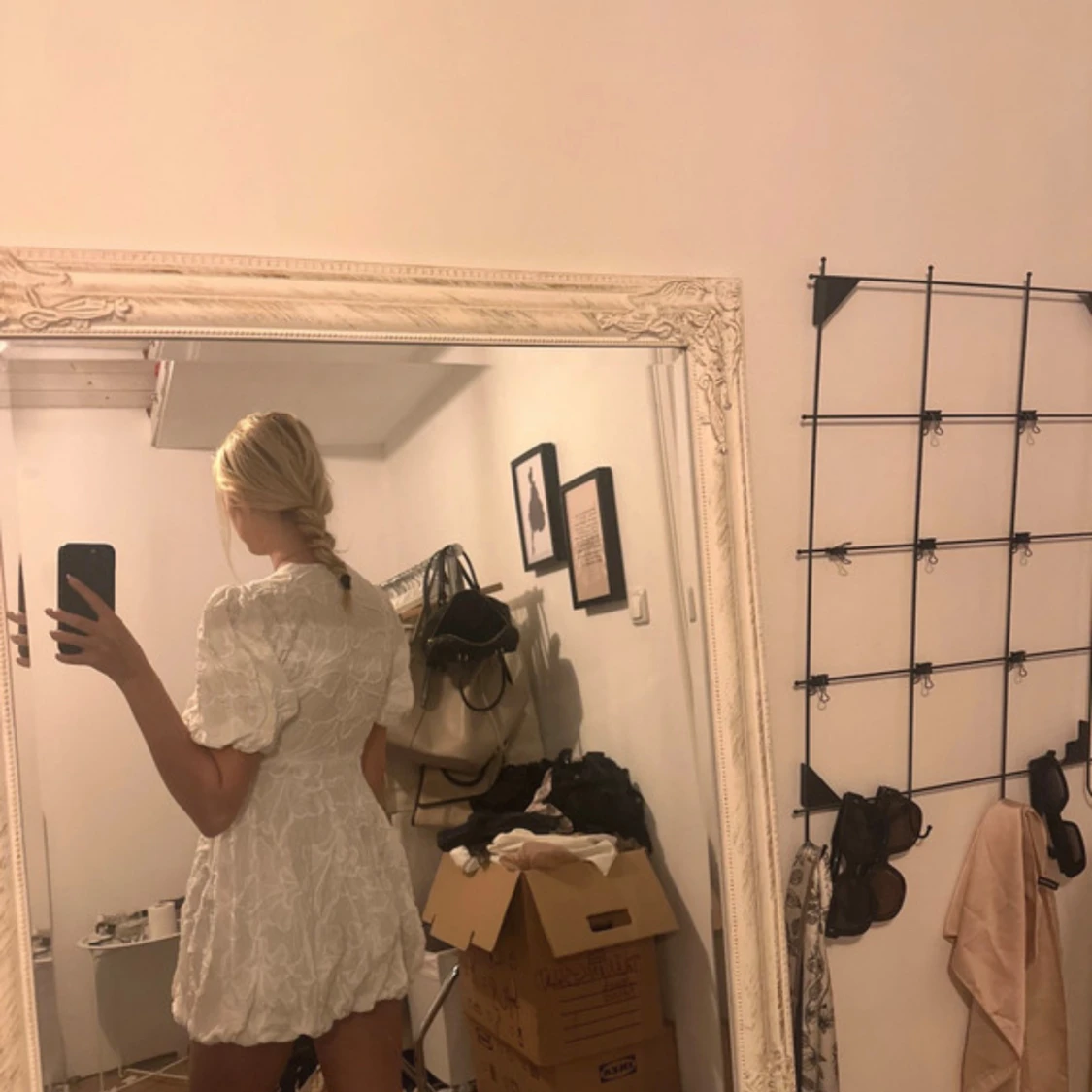 Vit zara klänning - 4