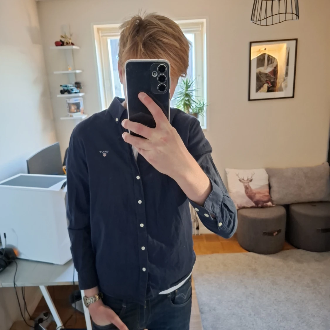 Mörkblå skjorta från GANT