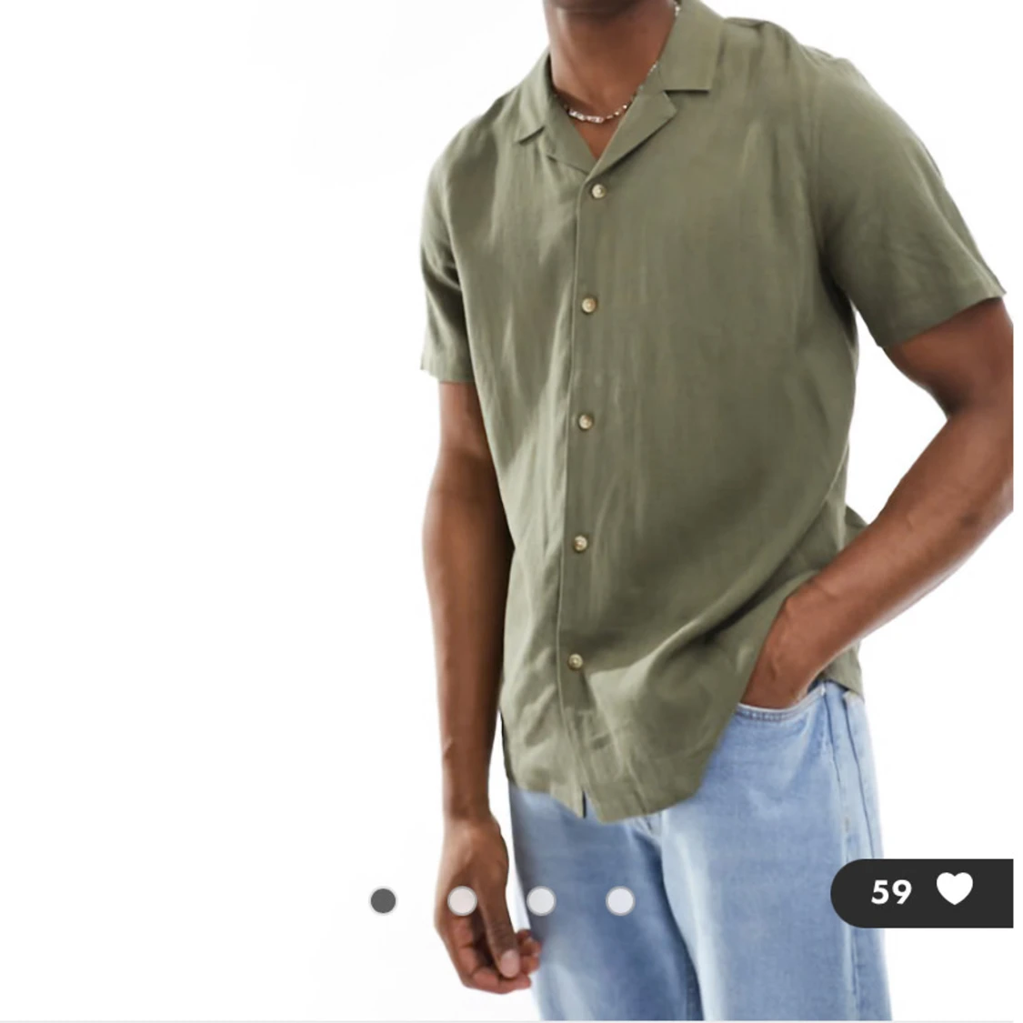 NY Herr linneskjorta S  - 4