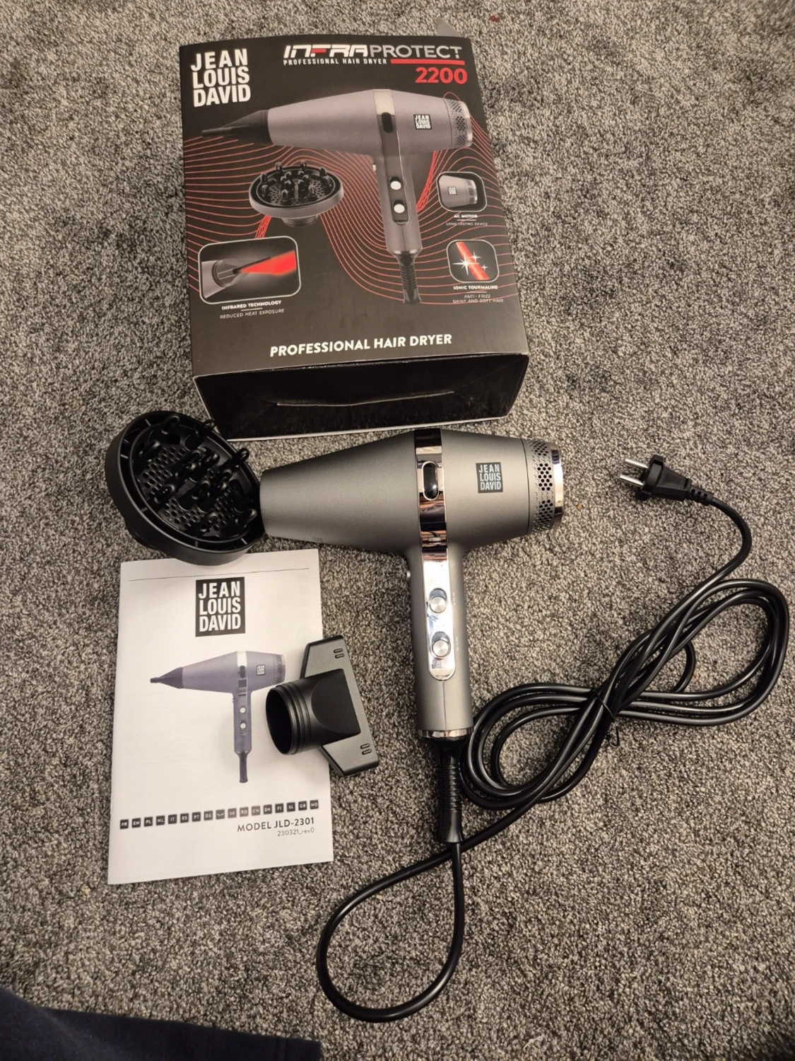 Jean Louis David InfraProtect 2200 Professional Hair Dryer