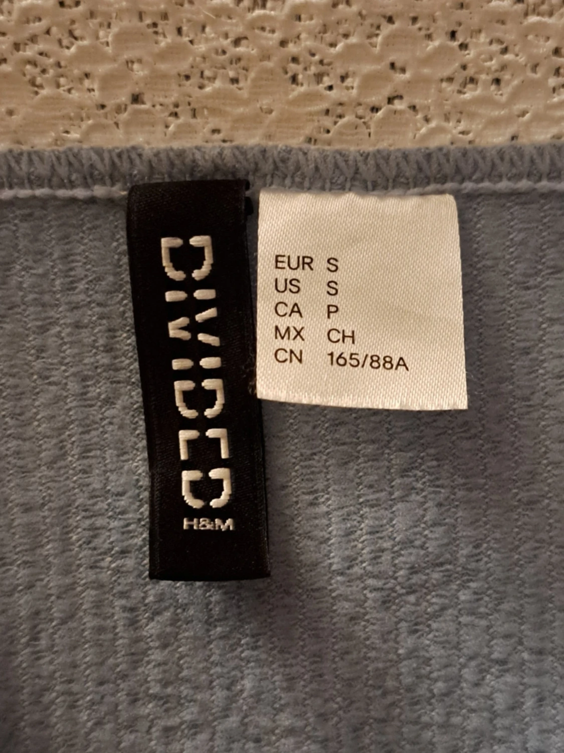 Ljusblå ribbad linnetopp från H&M - 2