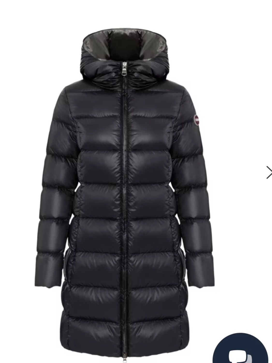 Svart lång dunjacka från Colmar