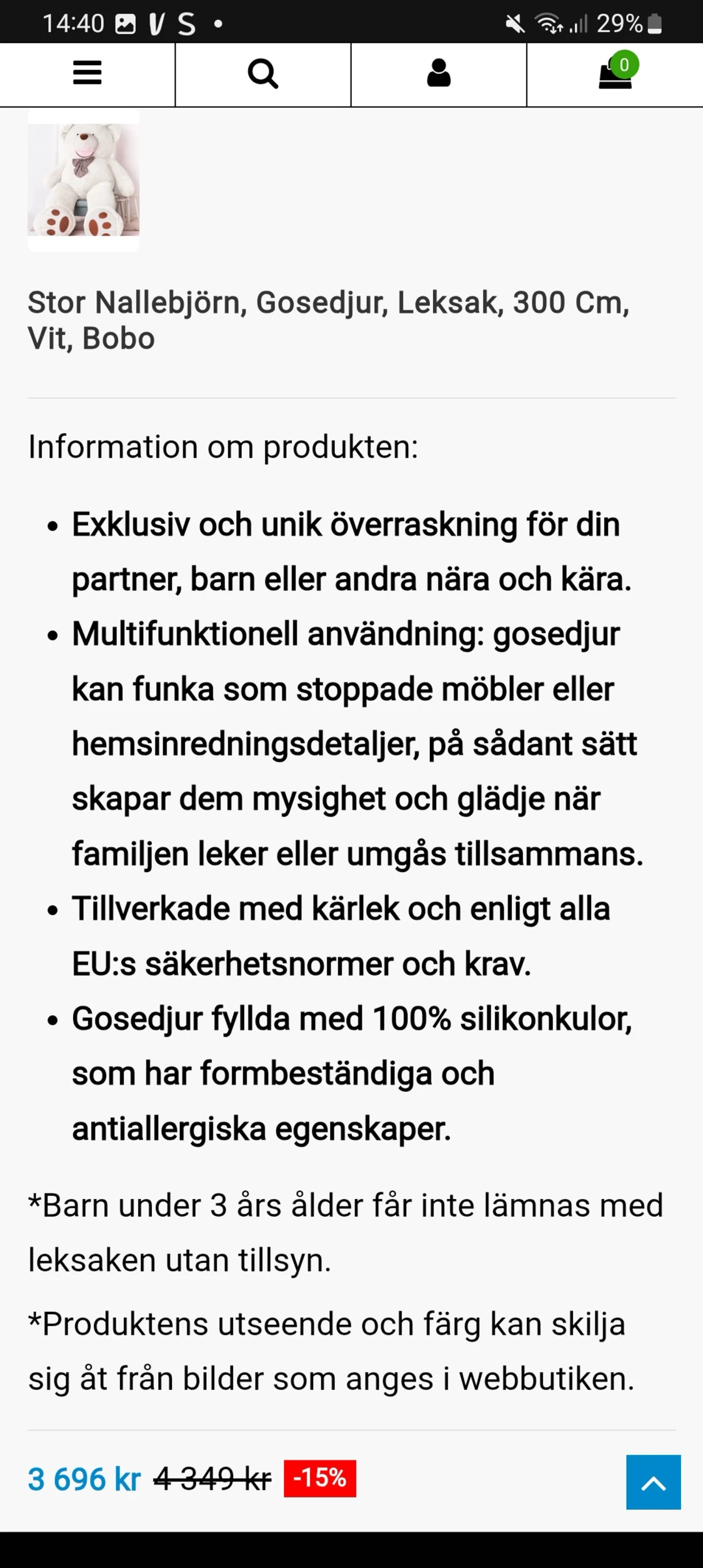 Otroligt stor och mjuk nallebjörn – helt ny! 🧸 - 4