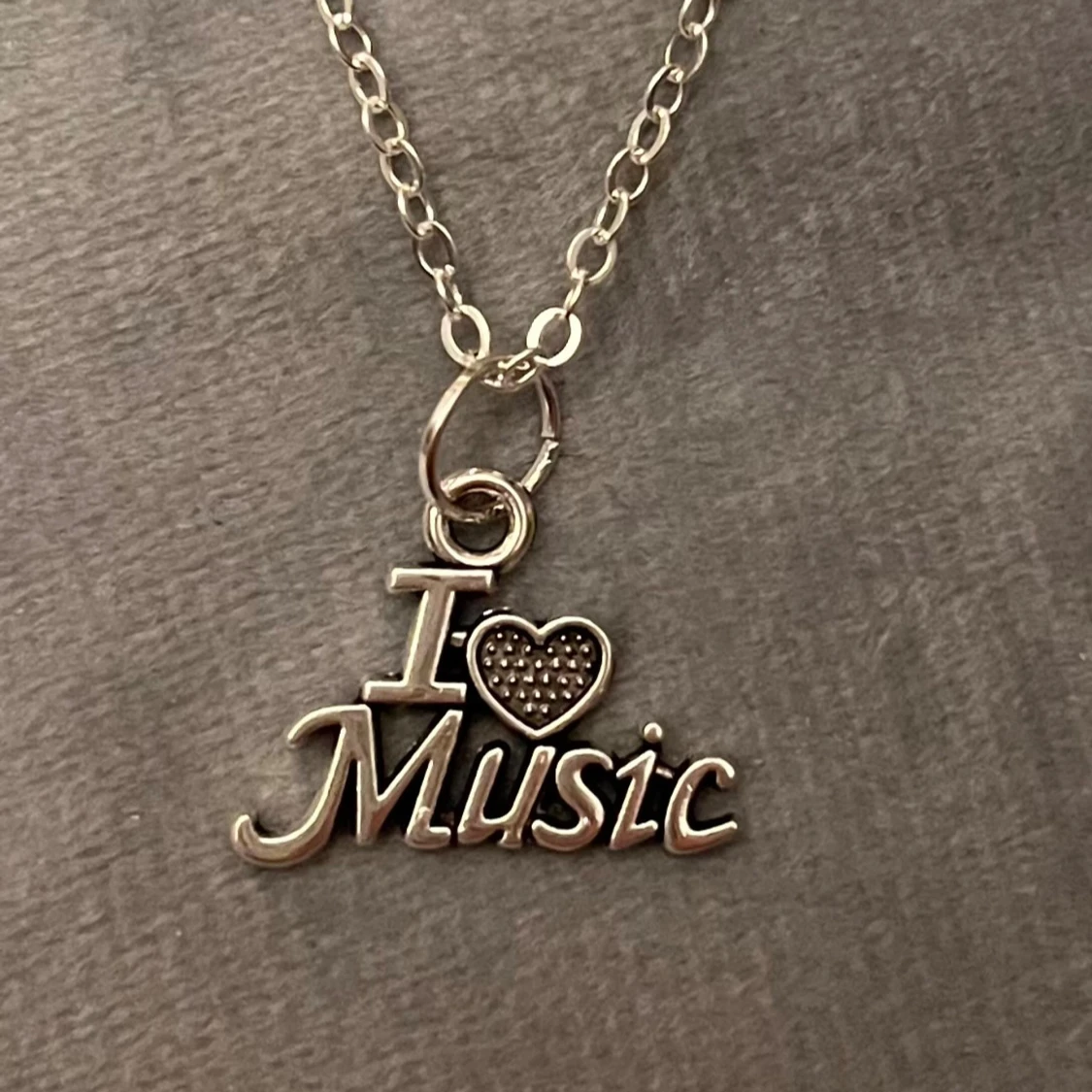 Halsband I Love Music Smycke Silver imitation - 1