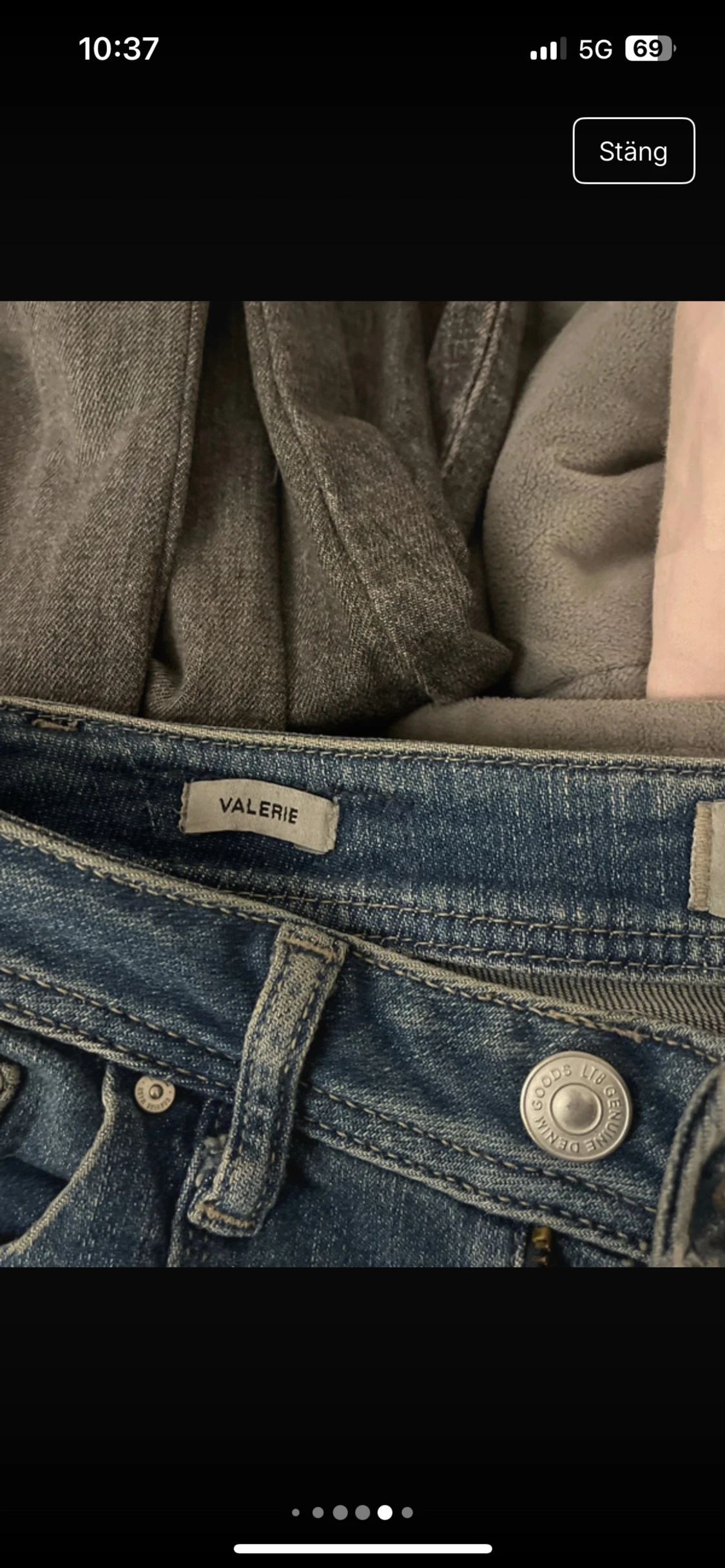 Blå ltb bootcut jeans låg midja - 5