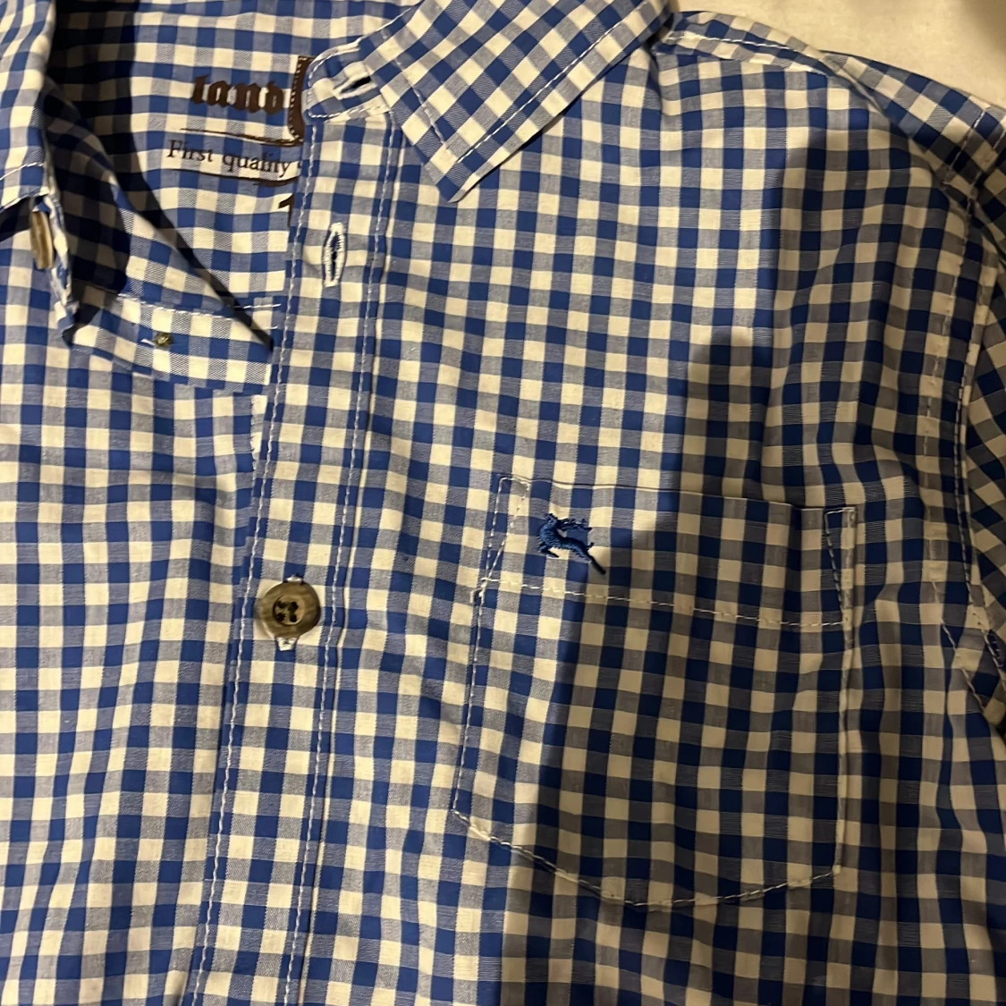 Blårutig skjorta från Landhaus - 2