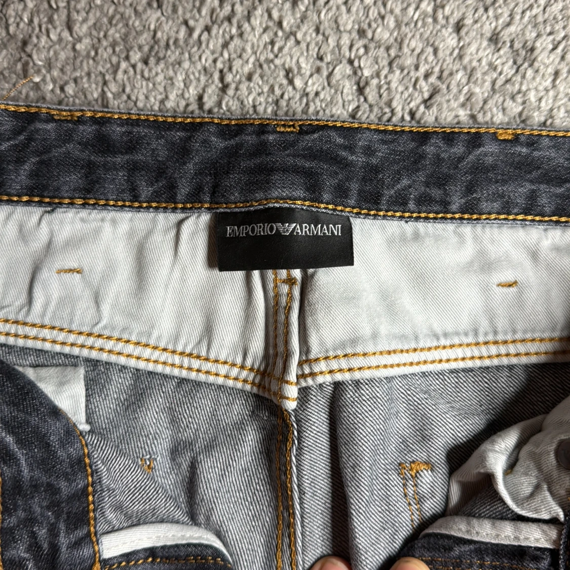 Emporio Armani grå jeans med patch - 2