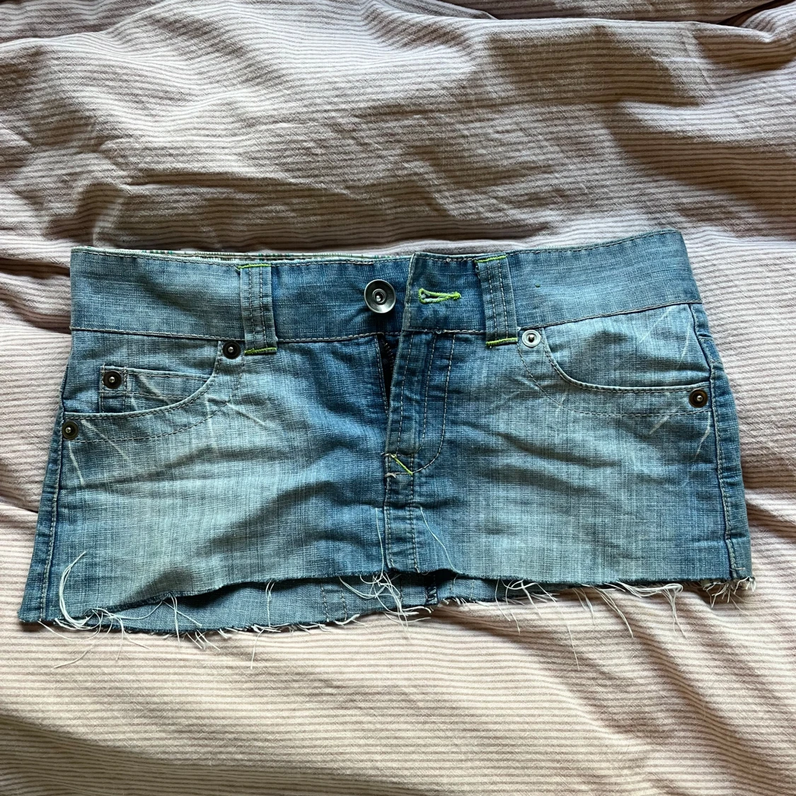 Blå jeans-minikjol  - 1