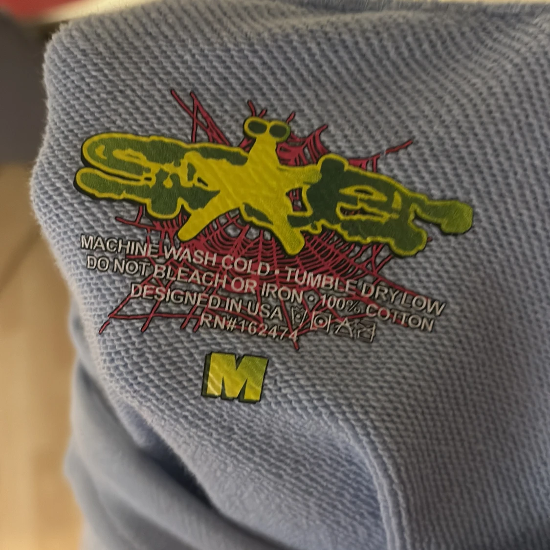 Spider Hoddie ljus blå M - 2