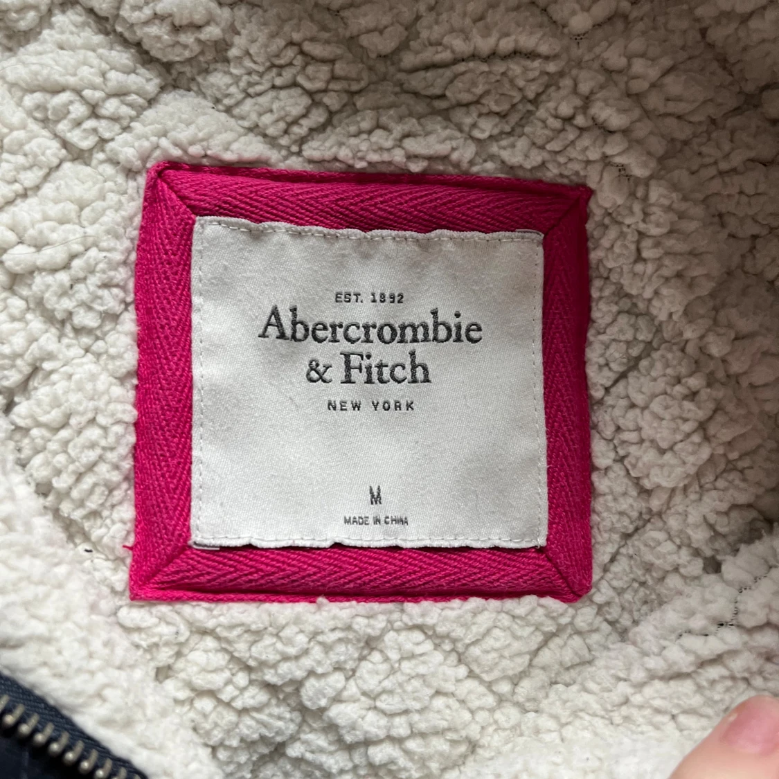Marinblå hoodiejacka från Abercrombie & Fitch - 4