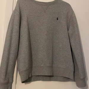 Grå Ralph Lauren tröja  - Riktigt fin tröja man kan använda nu till hösten. I storlek XS 14-16 i barn storlek skickat är 9/10 har använt den endast en gång. Den är för liten för mig nu därför jag säljer den. Pris kan diskuteras! 