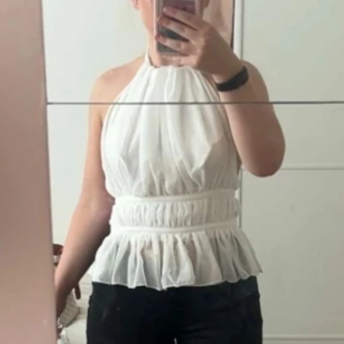 Vit halterneck topp  - 1