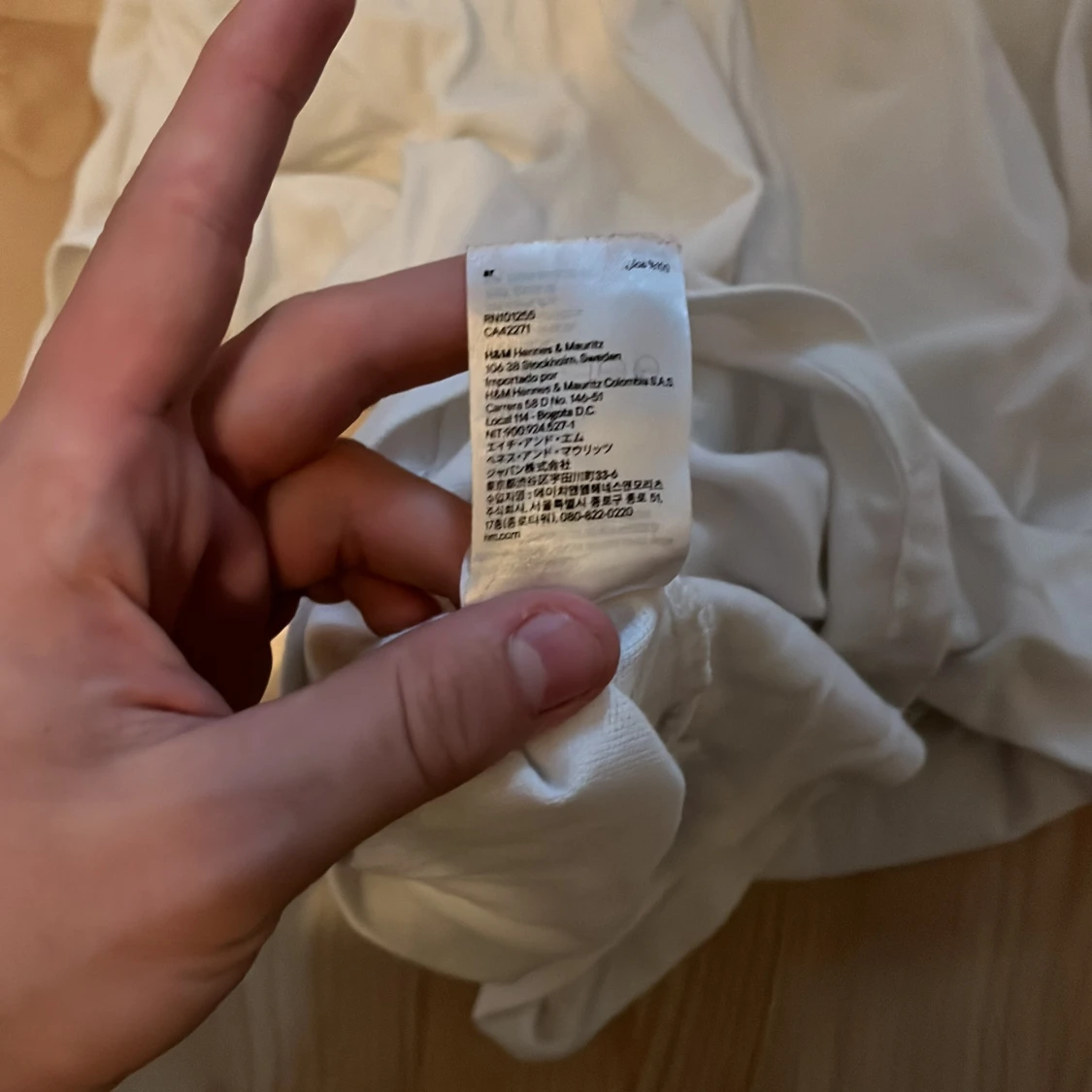 Vit pikétröja från H&M - 2