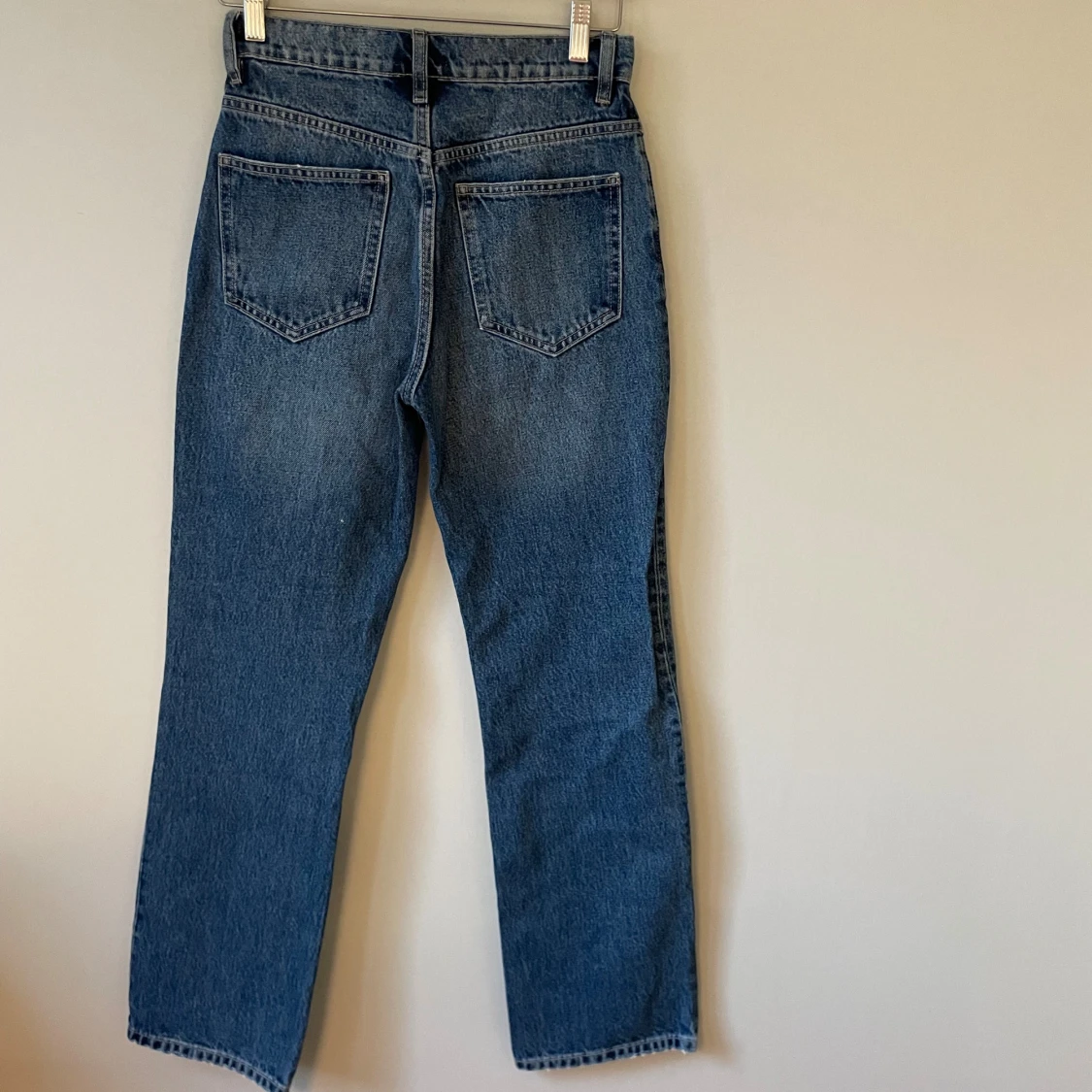 Blå raka jeans från Zara, strl 34 - 2