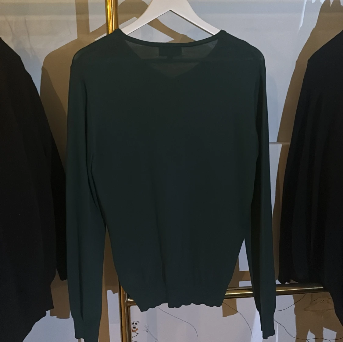 Mörkgrön stickad tröja från Hugo Boss - 1