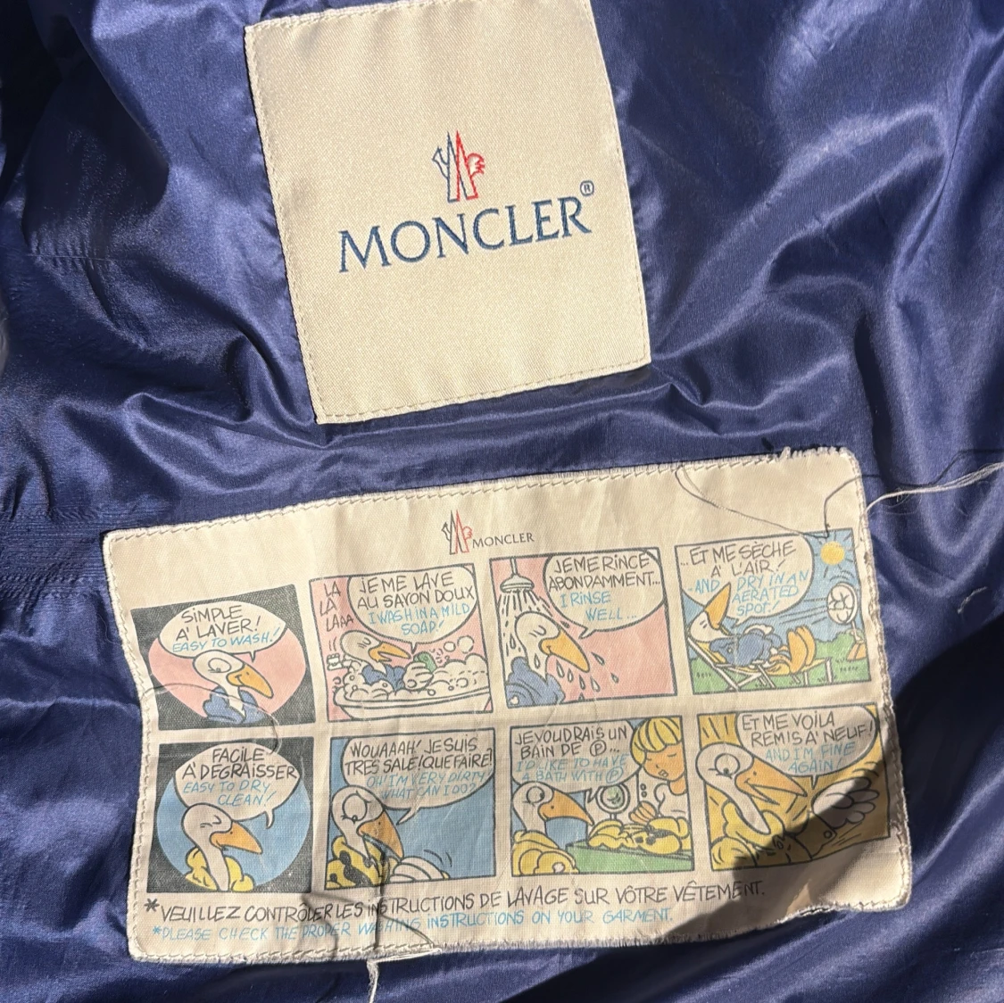 Blå Moncler pufferjacka herr  - 1