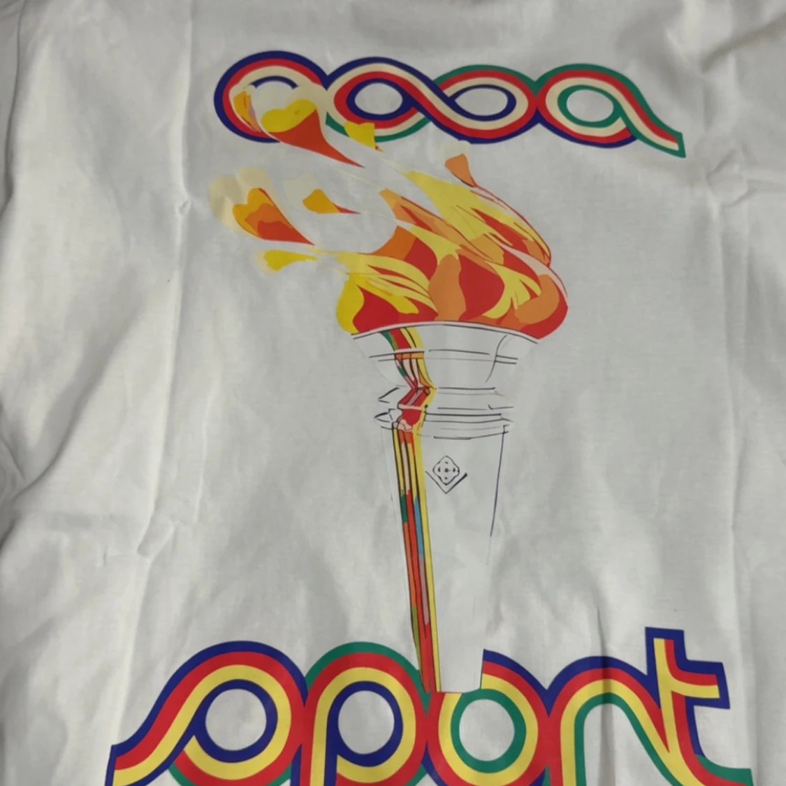 Vit Casablanca Sport t-shirt med fackla