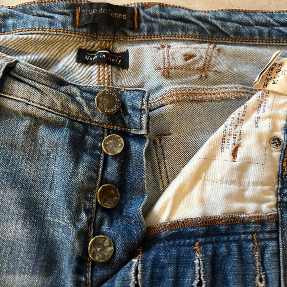 Blå jeans från Blue de Genes, slim fit - 4