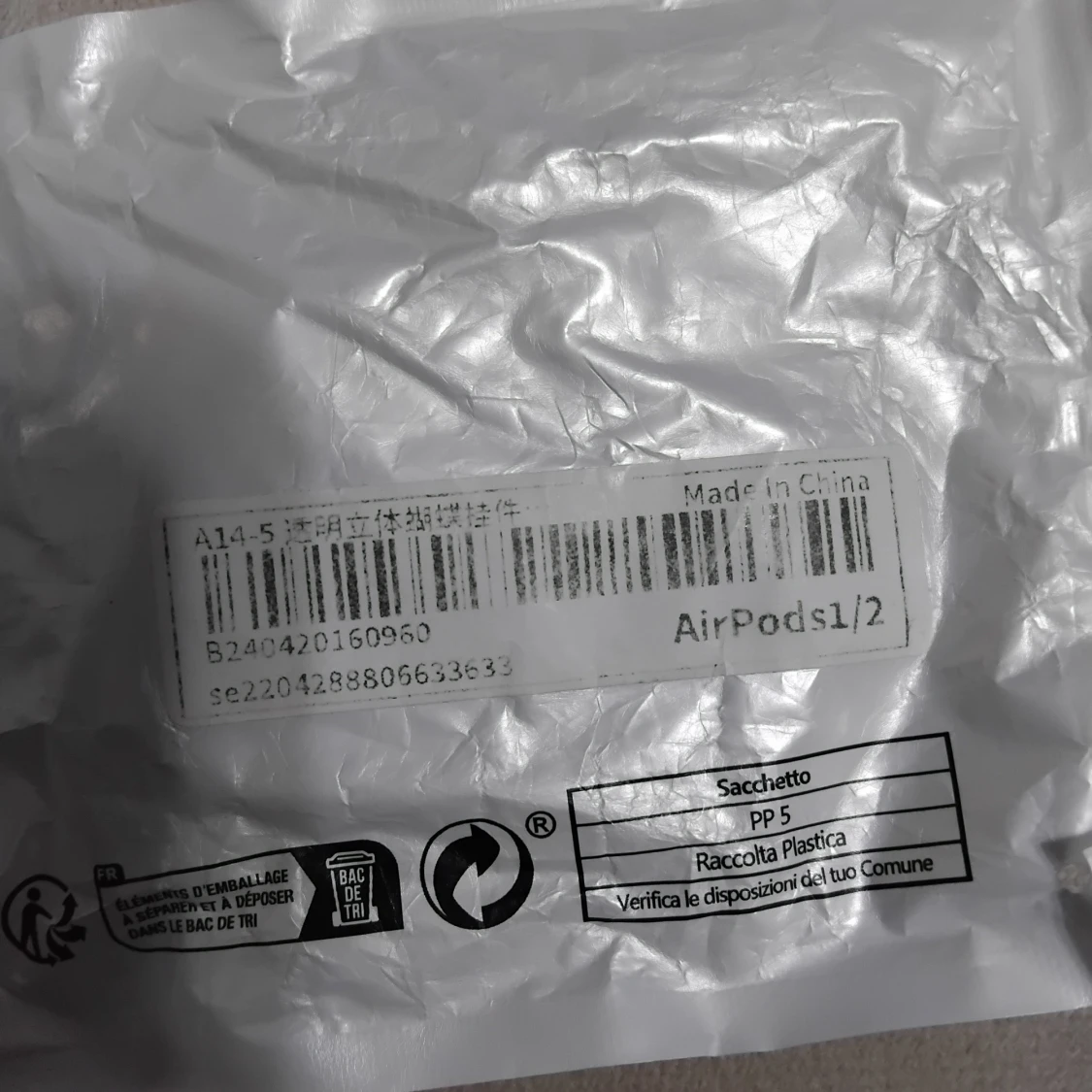 AirPods 1/2 Skal Fjäril Transparent - 3